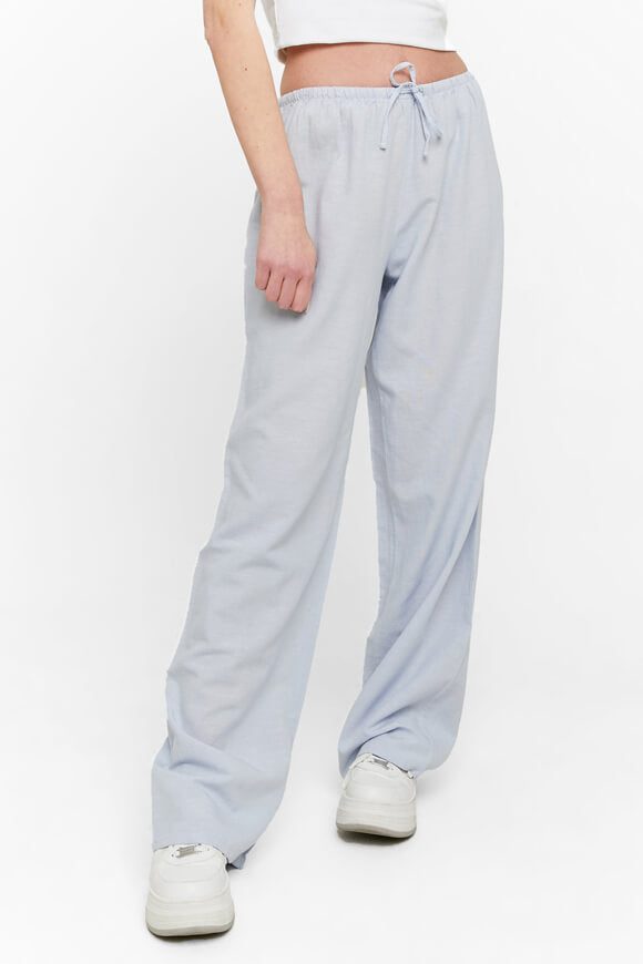 Tally Weijl Wide Leg Leinenhose - Light Blue 34 Damen