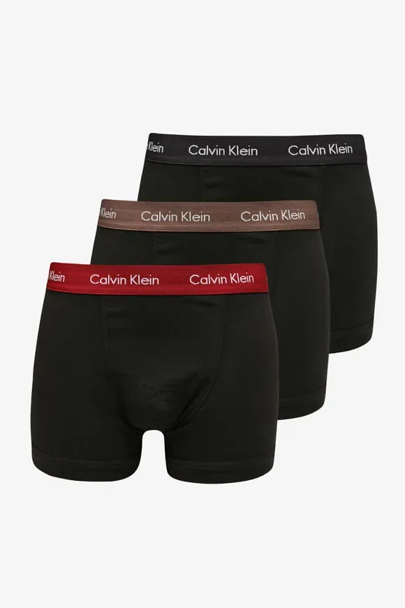 Calvin Klein Underwear Dreierpack Boxershorts - Schwarz + Camel + Red Carpet M Herren