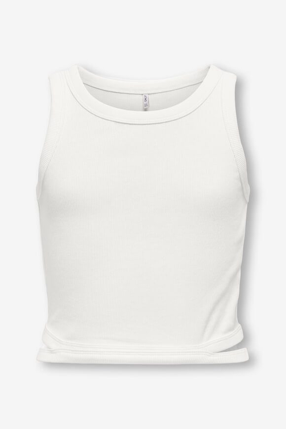 Only KOGBINA Geripptes Crop Tanktop - Cloud Dancer 134-140 Kids