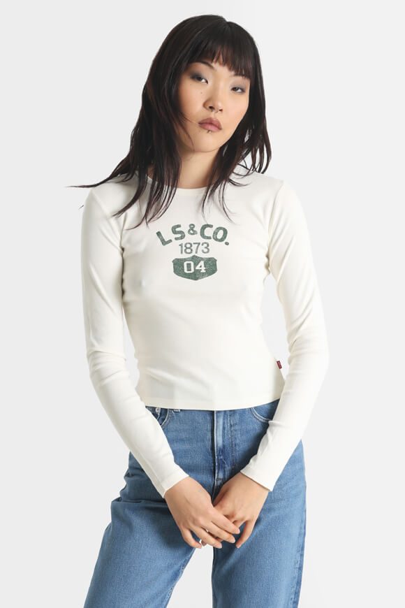 Levi's Graphic Rickie Langarmshirt - Egret S Damen