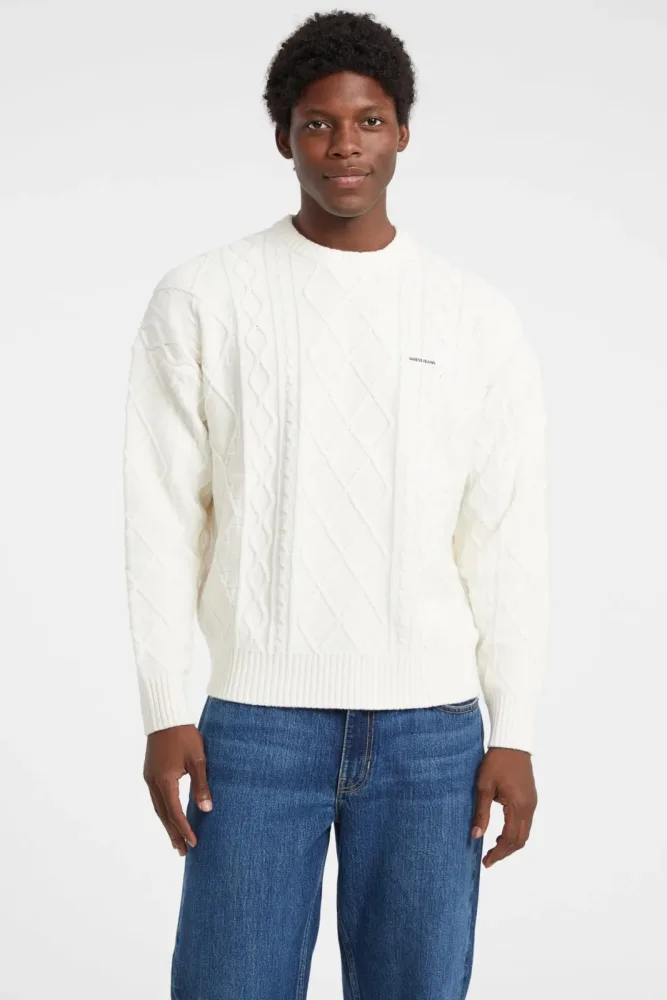 Guess Jeans Strickpullover - Offwhite L Herren