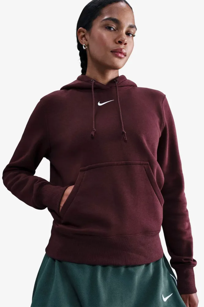 Nike Sportswear Phoenix Fleece Kapuzensweatshirt - Burgundy Crush M Damen