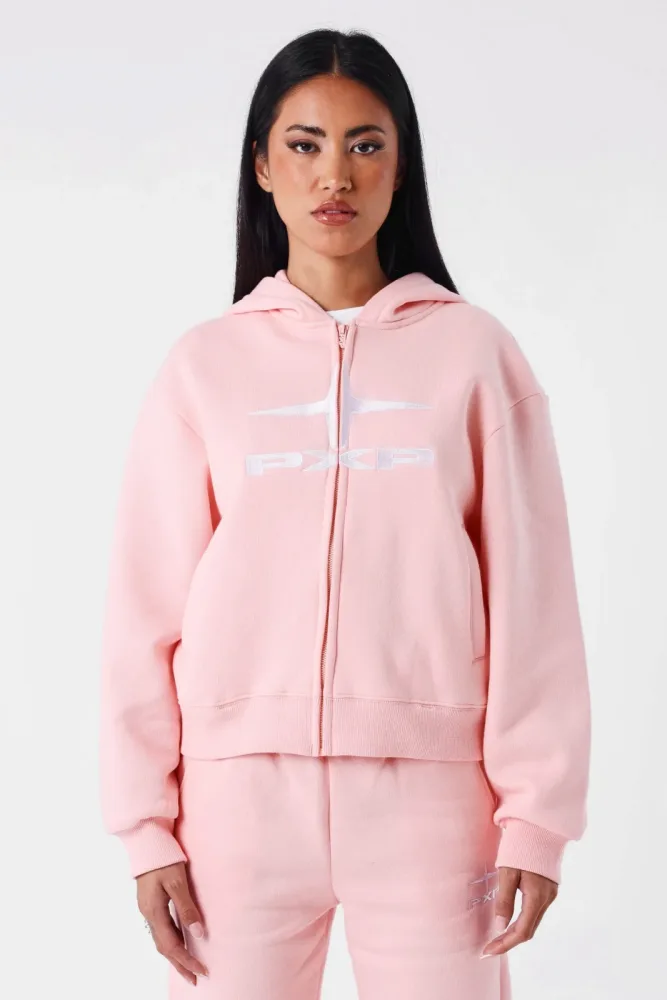 Project X Paris Kapuzensweatjacke - Light Pink M Damen