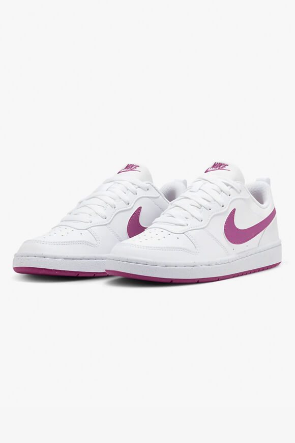 Nike Court Borough 2 Recraft Sneaker - White + Hot Fuchsia EU36 Kids