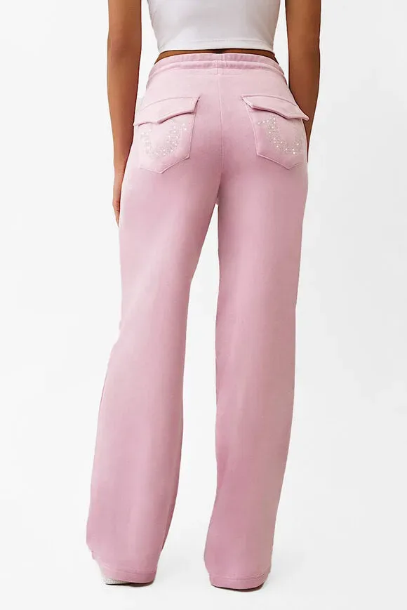 True Religion Samt Hose - Mauve Mist XS Damen