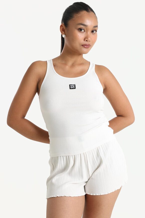 Hugo Red Geripptes Tanktop - Offwhite S Damen