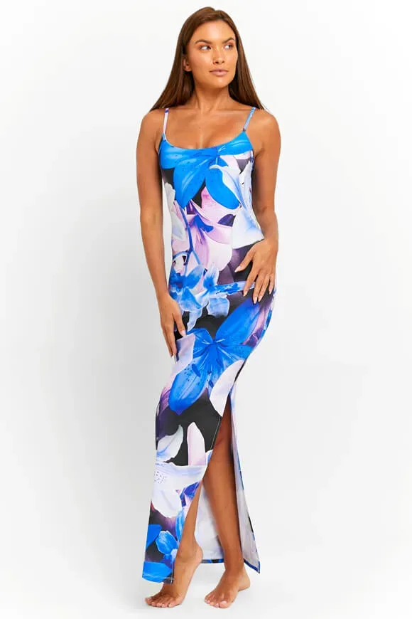 Tally Weijl Maxi Trägerkleid - Blue + Multicolor S Damen