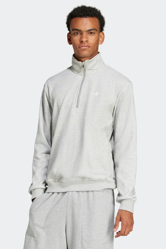 Adidas Originals Essentials Sweatshirt mit Waffelstruktur - Medium Grey Heather M Herren