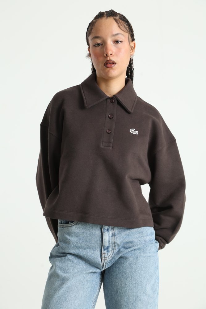 Lacoste Oversize Sweatshirt - Brown 38 Damen