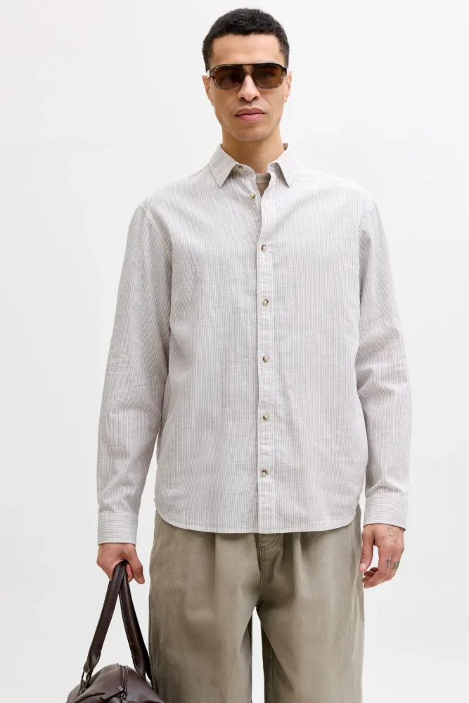 Jack & Jones JJESUMMER Leinenhemd - Crockery S Herren