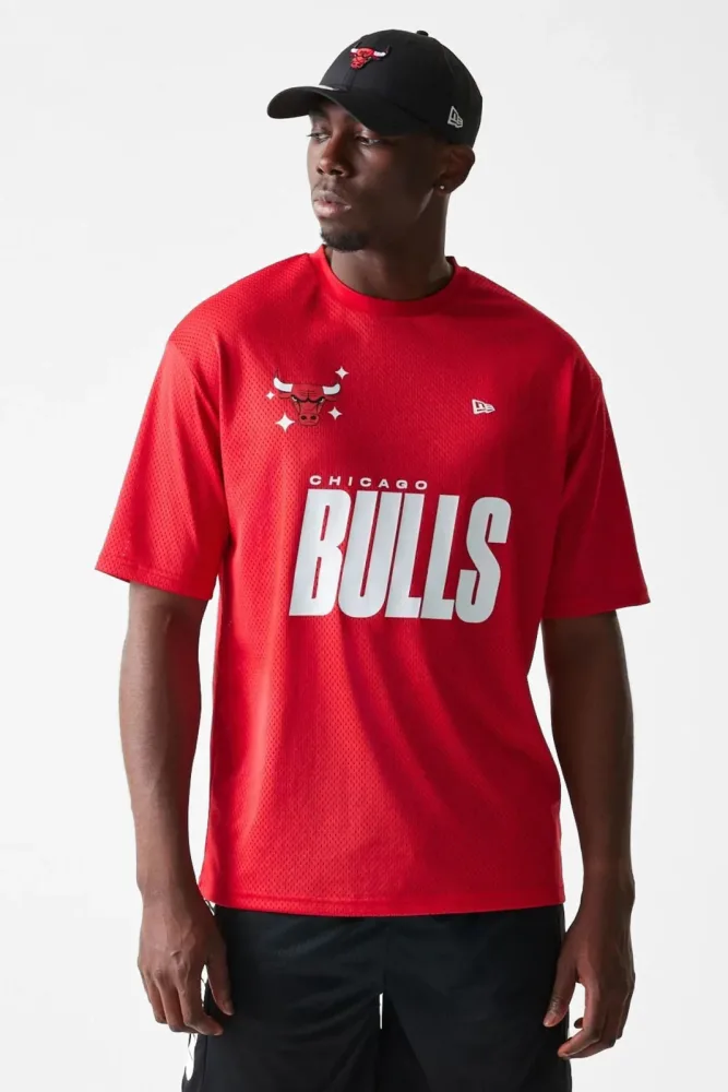 New Era Mesh T-Shirt - Red M Herren