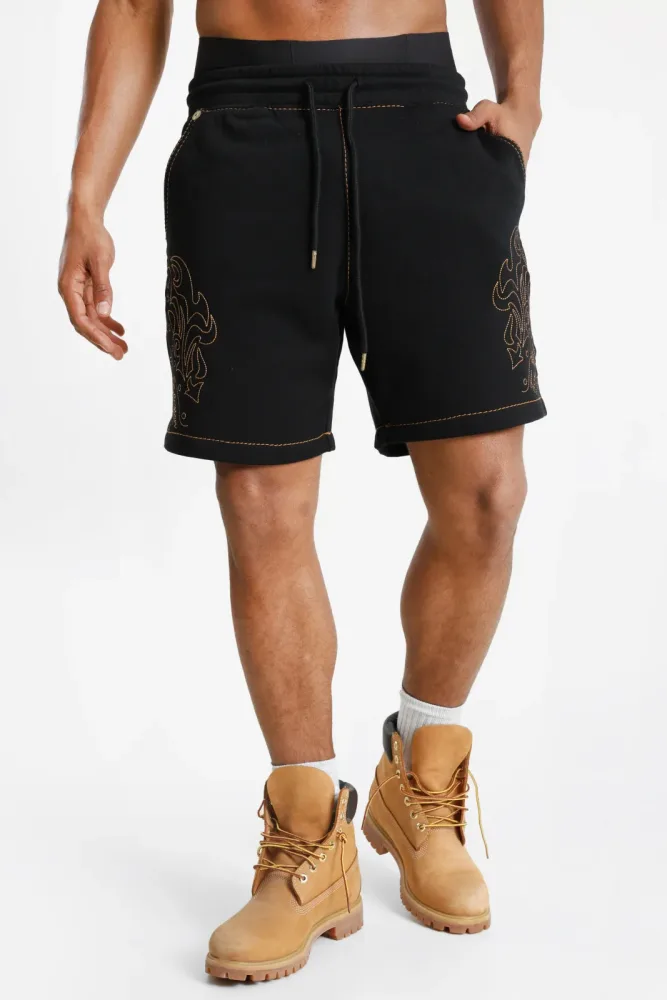True Religion Rodeo Big T Sweatshorts - Jet Black M Herren