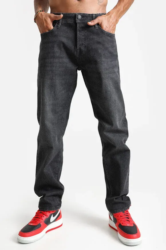Jack & Jones Mike Tapered Fit Jeans L32 - Black Denim 29/32 Herren