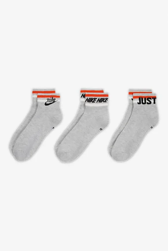 Nike Dreierpack Socken - Grau meliert EU42-46