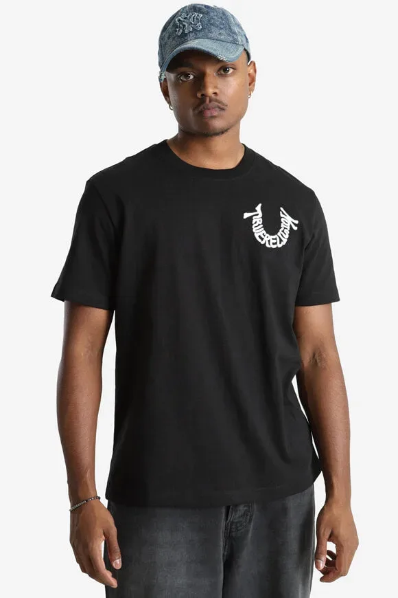 True Religion T-Shirt - Jet Black M Herren