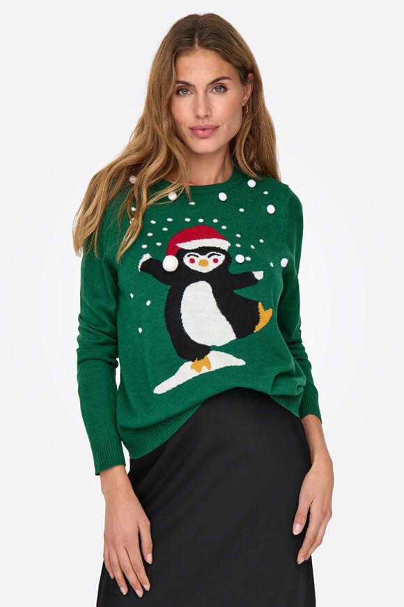 Only Weihnachtsstrickpullover - Green Jacket S Damen