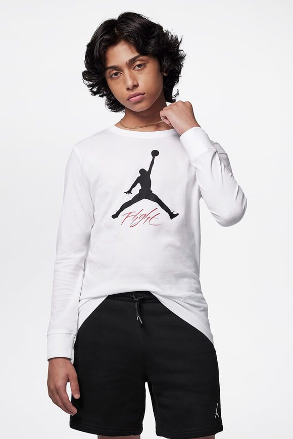 Jordan Baseline Flight Langarmshirt - White M Kids