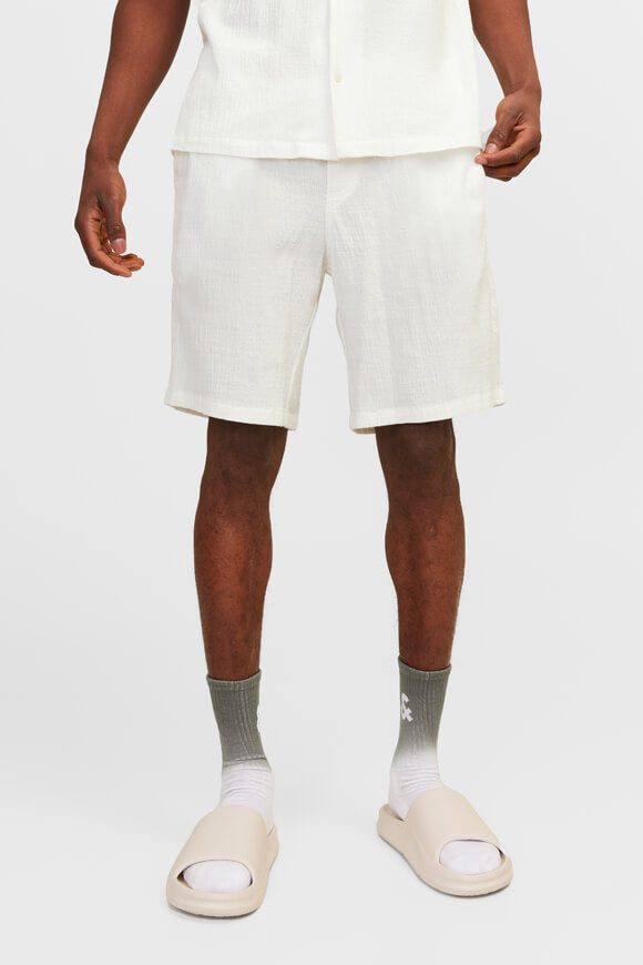 Jack & Jones JPSTJAIDEN Shorts aus Seersucker - Cloud Dancer L Herren