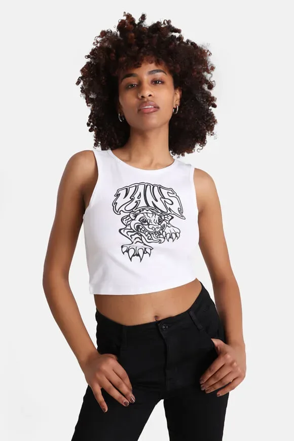 Vans Crop Tanktop - White M Damen