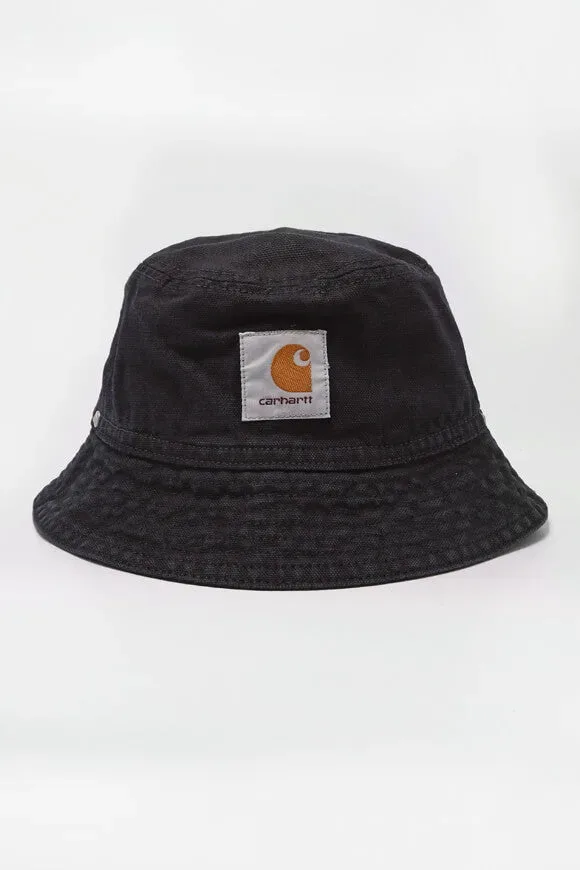 Carhartt WIP Walter Leinen Fischerhut / Bucket Hat - Black S/M Herren