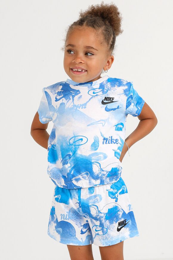 Nike Kids T-Shirt - Blue + White 5y