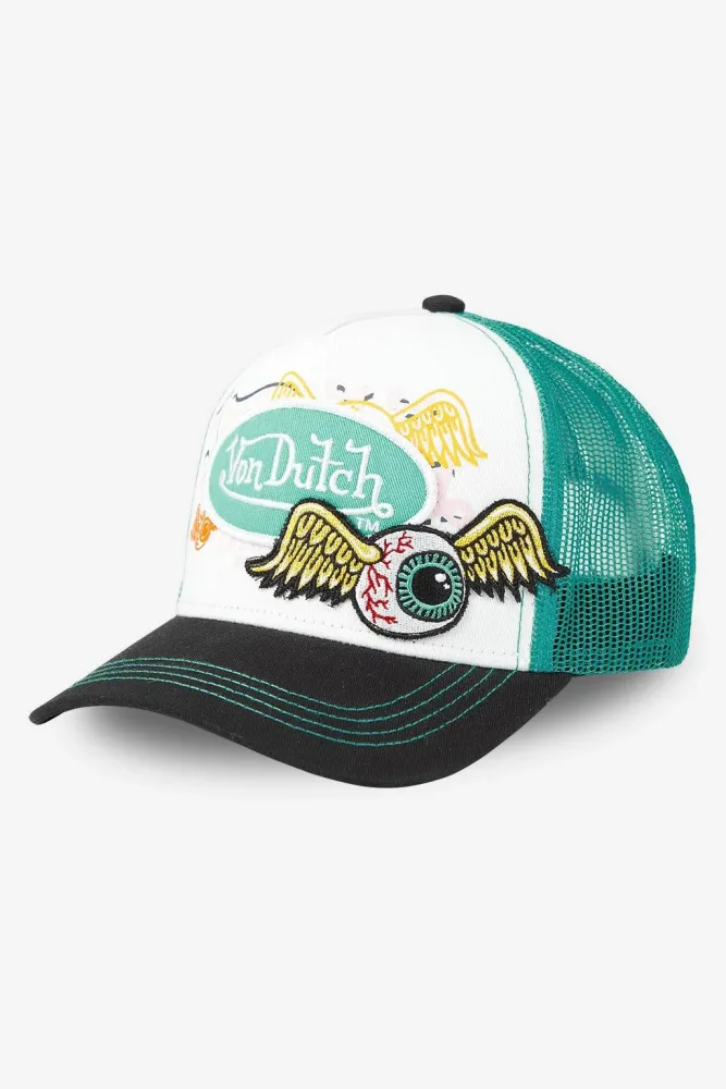 Von Dutch Trucker Cap / Snapback - White + Green + Black Einheitsgroesse Herren