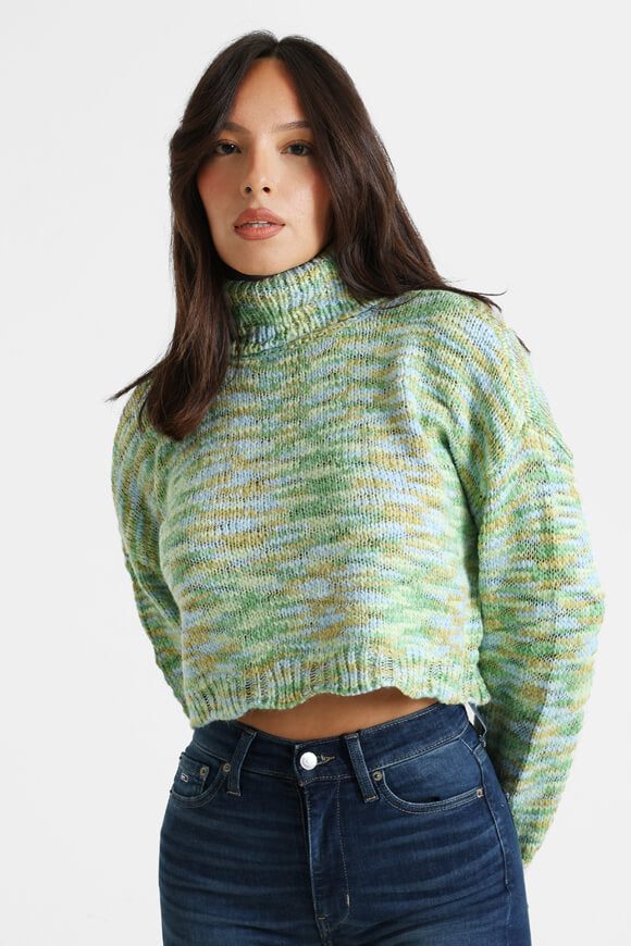 Only Eloise Crop Rollkragenpullover - Absinthe Green M Damen