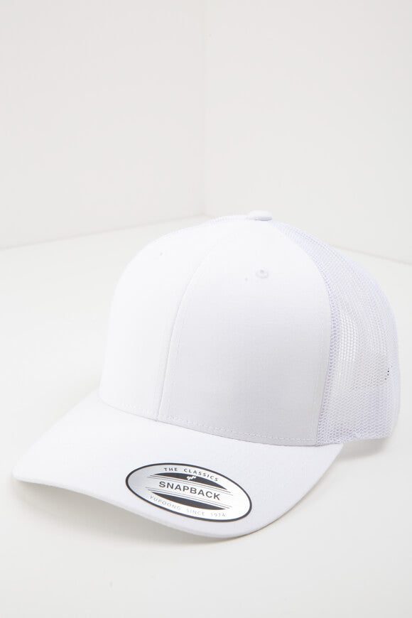 Yupoong Trucker Cap / Snapback - White Einheitsgroesse Herren
