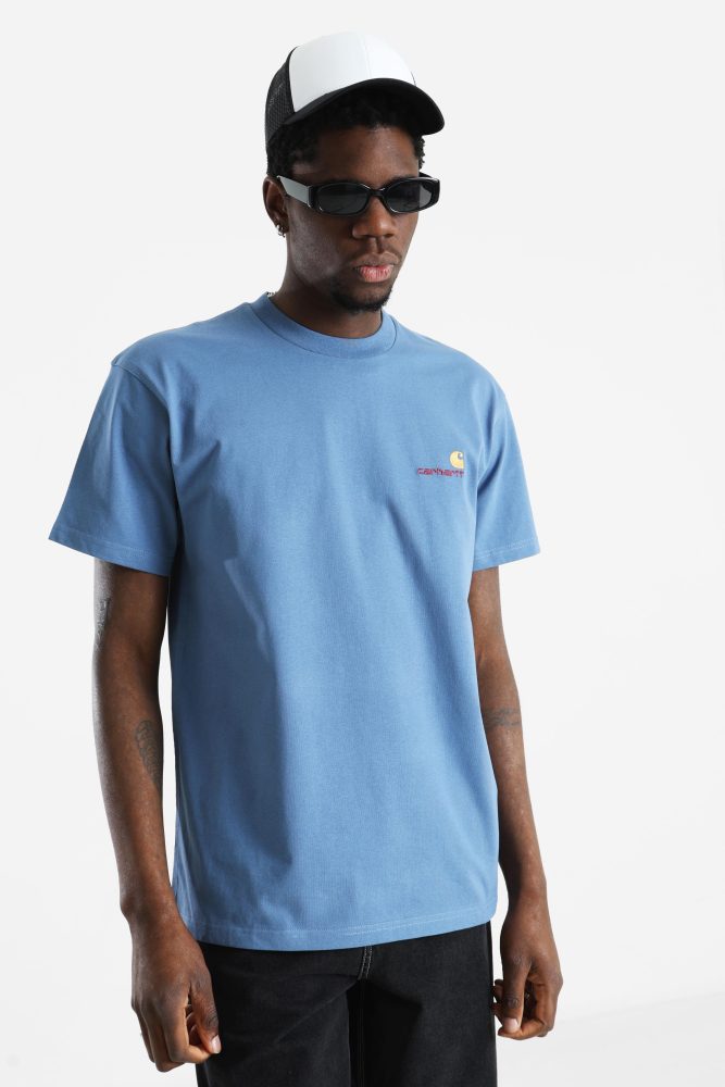 Carhartt WIP American Script T-Shirt - Sorrent S Herren