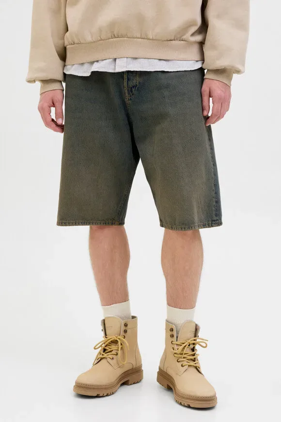 Jack & Jones Iron Extra Baggy Fit Jeans Bermudashorts - Dark Blue Denim L Herren