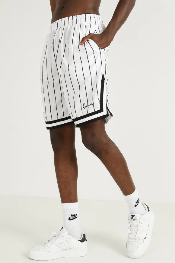 Karl Kani Mesh Shorts - Weiss + Schwarz XS Herren