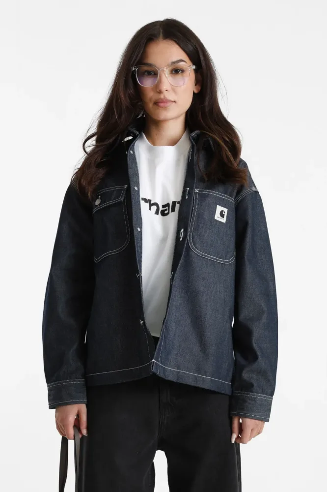 Carhartt WIP Louis Jeans-Overshirt - Blue M Damen