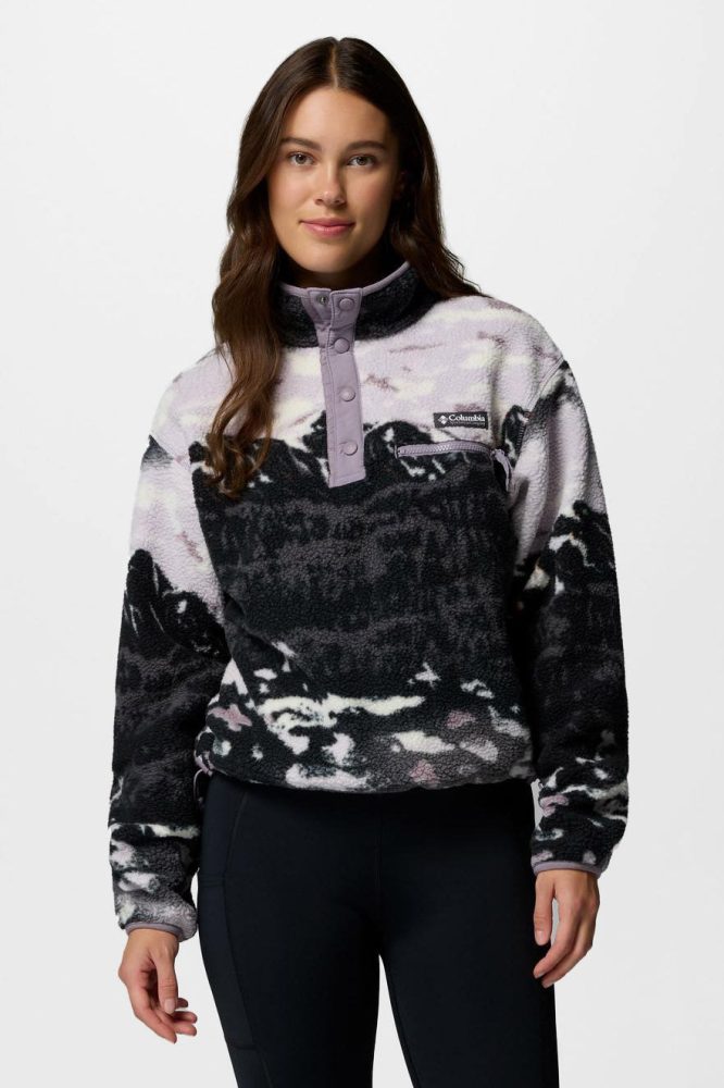 Columbia Helvetia Sherpa Sweater - Shale Purple Sisters M Damen