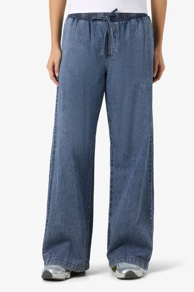 Noisy May NMENZA Stoffhose - Medium Blue Denim M Damen