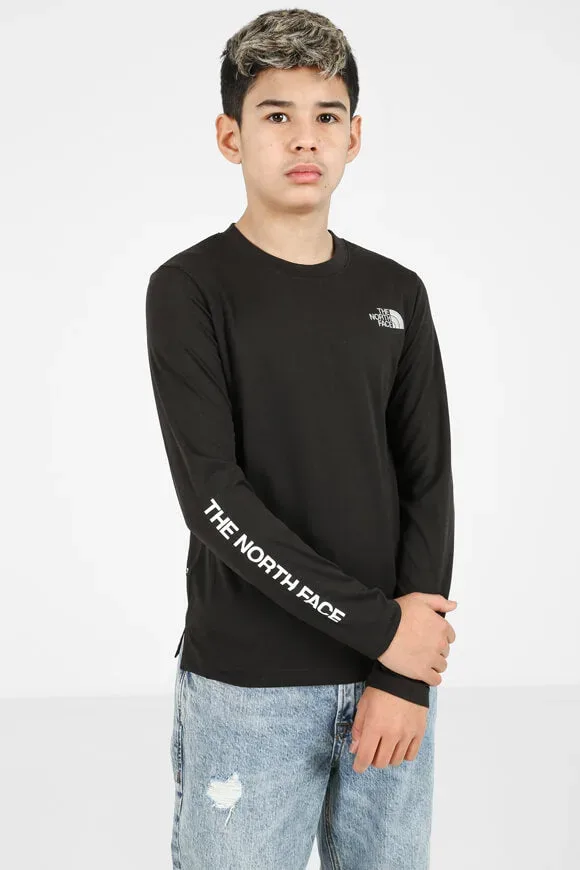The North Face Langarmshirt - Schwarz M Kids