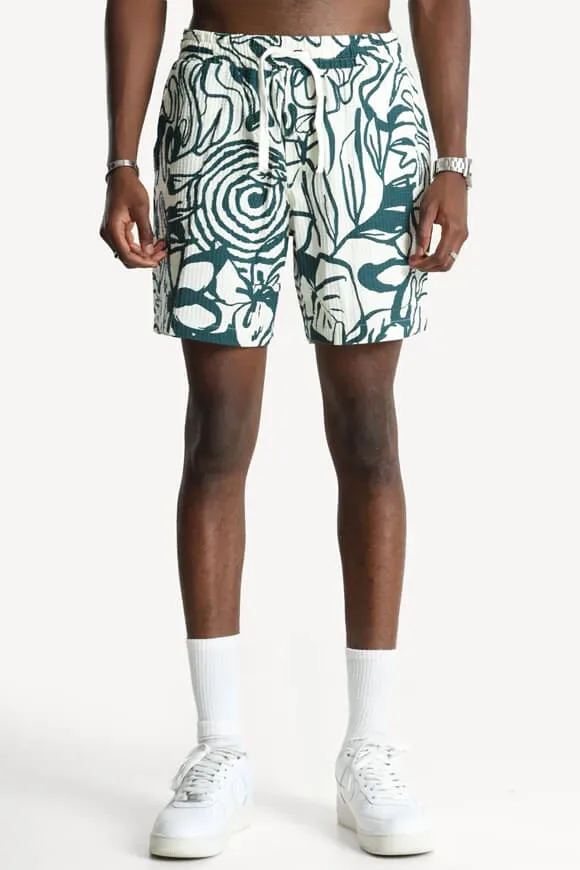 Only & Sons Shorts aus Waffelstoff - Antique White + Dark Sea M Herren