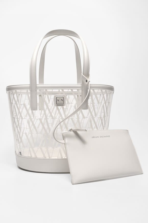 Armani Exchange Shopper - White + Clear Einheitsgroesse Damen