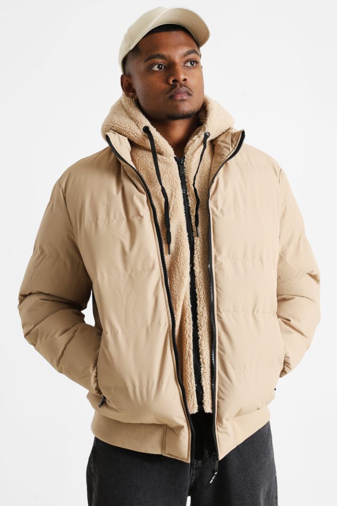 Poolman Puffer Bomberjacke - Beige S Herren