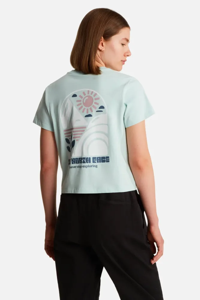 The North Face - T-Shirt, W Sun Regular Short Sleeve Cutie Tee-gra, M, Taubenblau