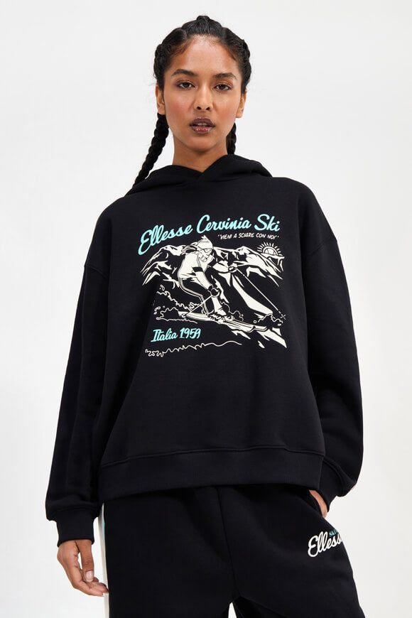 Ellesse Brunner Oversize Kapuzensweatshirt - Black XS Damen