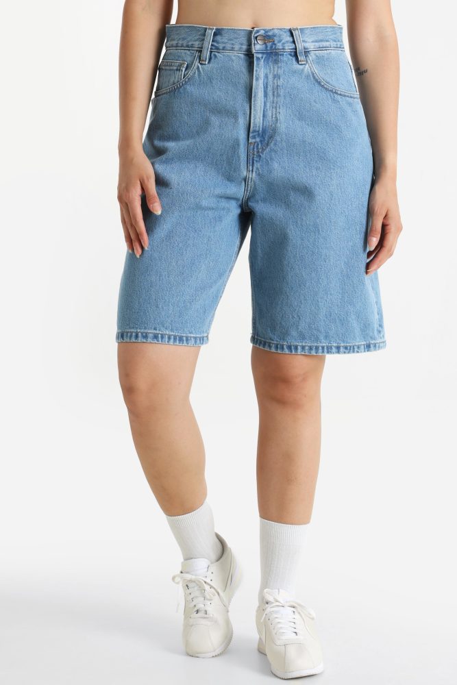 Carhartt WIP Brandon Loose Fit Jeansshorts - Blue Stone Bleached XS Damen