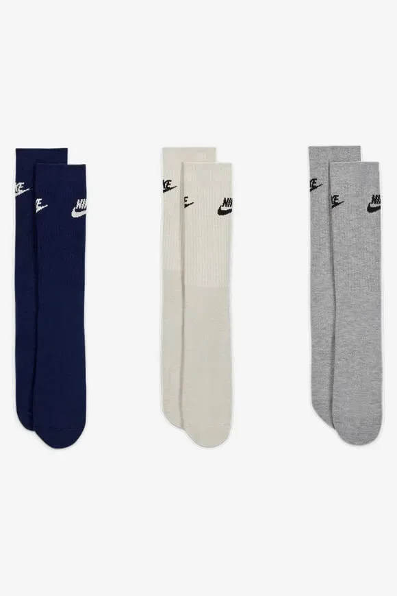 Nike Dreierpack Socken - Navy + Grey EU42-46