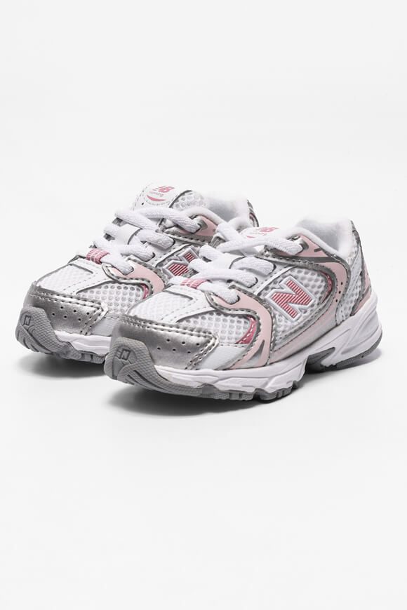 New Balance Core Baby Sneaker - White + Light Pink + Silver EU22.5