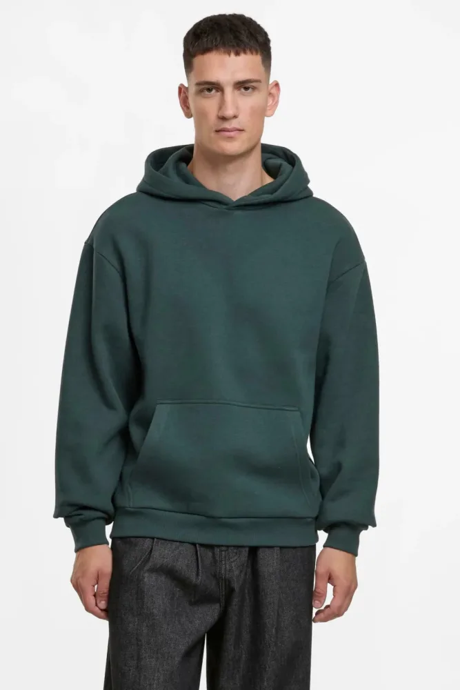 Urban Classics Fluffy Kapuzensweatshirt - Bottle Green M Herren