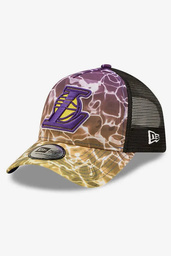 New Era Trucker Cap / Snapback - LA Lakers - Purple + Green + Yellow Einheitsgroesse Herren
