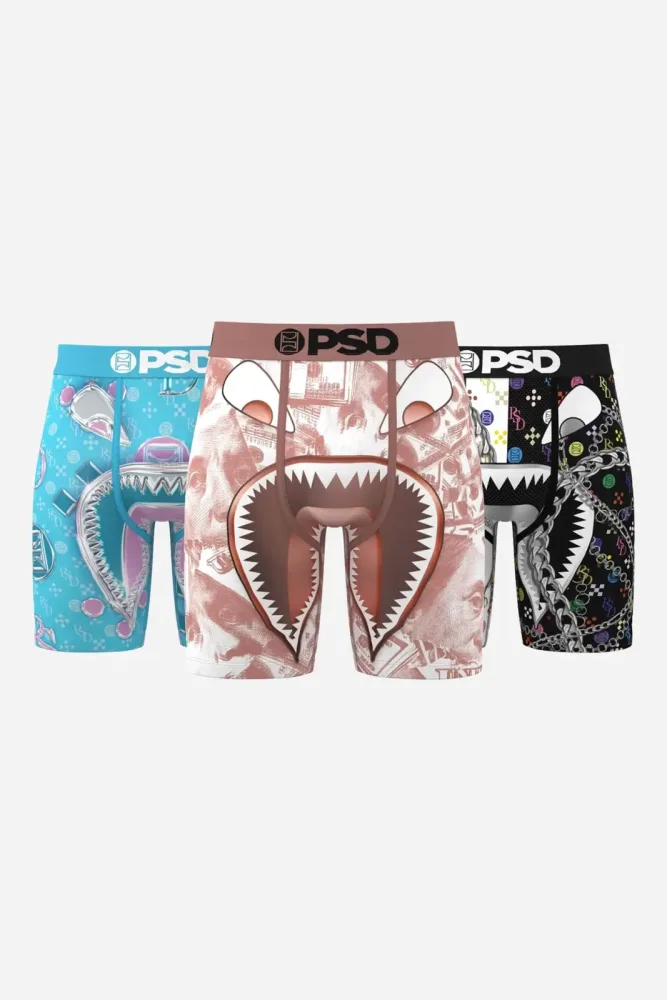 PSD Underwear Dreierpack Boxershorts - Multicolor S Herren
