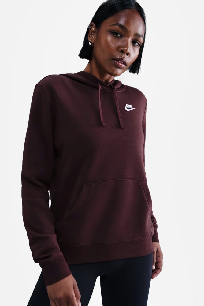 Nike Sportswear Club Fleece Kapuzensweatshirt - Burgundy Crush S Damen