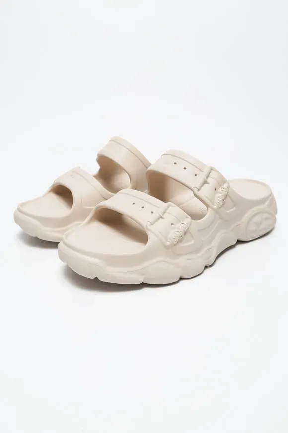 Buffalo Plateau Pantoletten - Cream EU36 Damen
