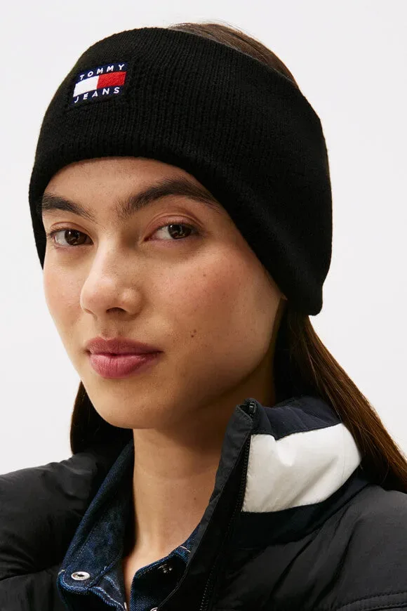 Tommy Jeans Heritage Stirnband - Black Einheitsgroesse Damen