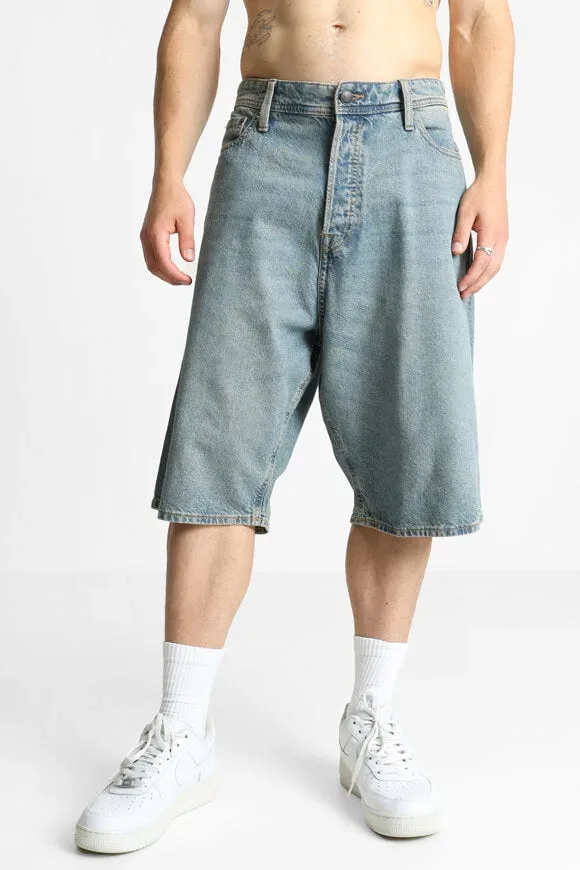 Jack & Jones Iron Extra Baggy Fit Jeans Bermudashorts - Blue Denim S Herren